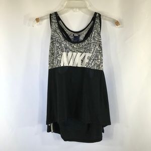 NIKE BLACK/WHITE SIZE L TANK TOP
